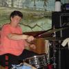 Madeline Berzas on the Drums at Boutin's Restaurant in Baton Rouge.